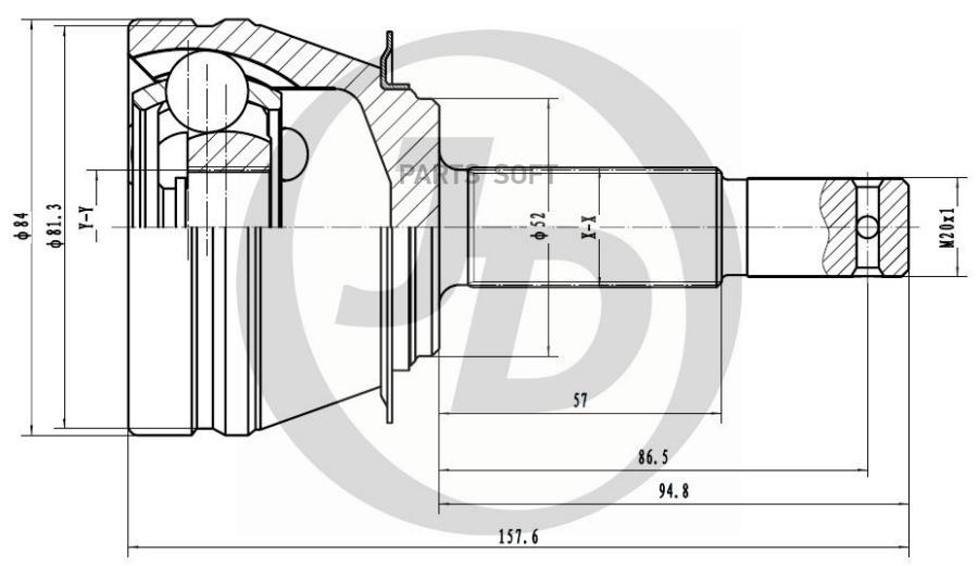 

Шрус Внешний Dw002 Just Drive арт. JCT0085