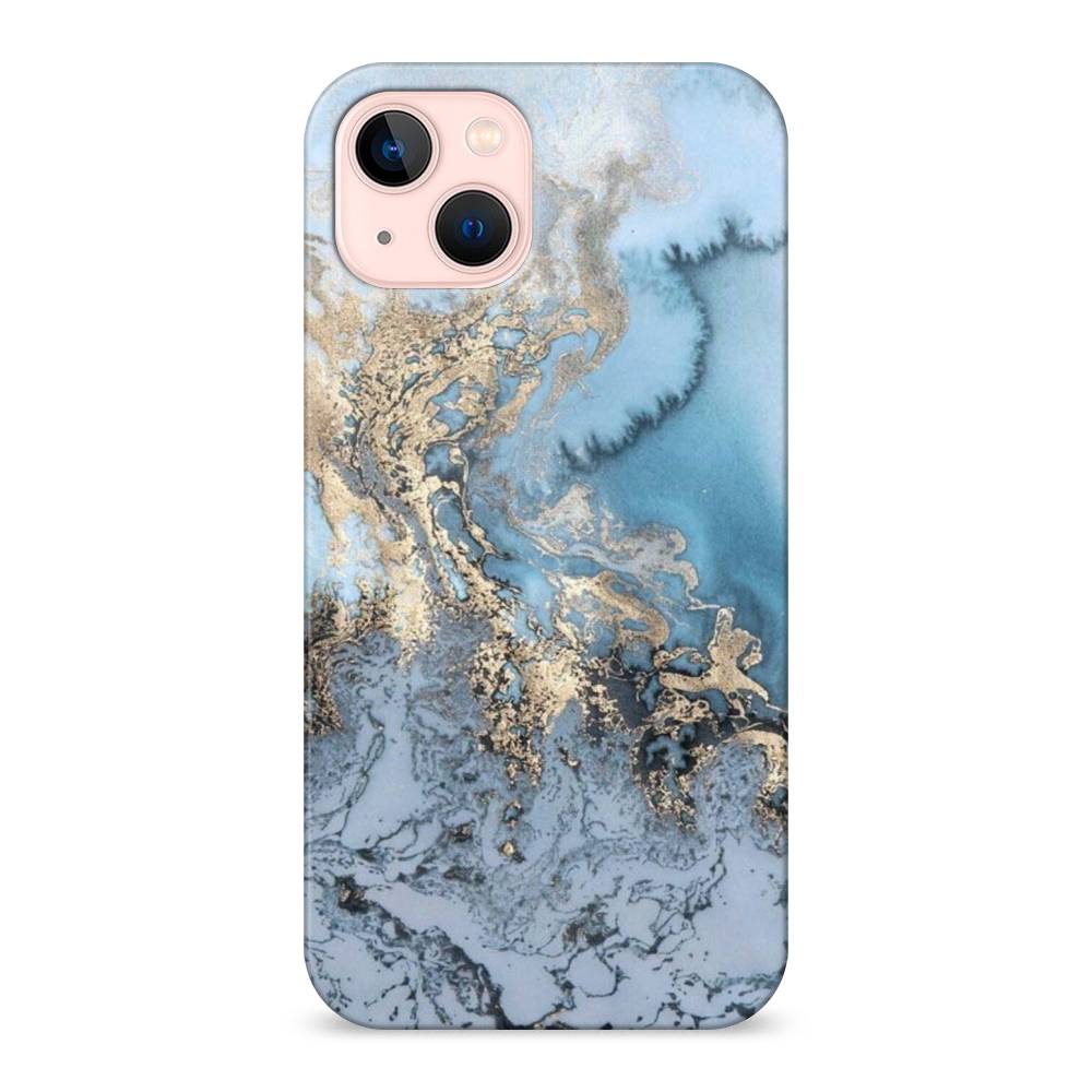 

Пластиковый чехол "Морозная лавина синяя" на Apple iPhone 13, 14220-2