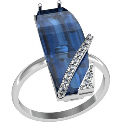 

Кольцо из серебра со стеклом р. 19 ПРИВОЛЖСКИЙ ЮВЕЛИР 261645-FA11KV77, 261645-FA11KV77