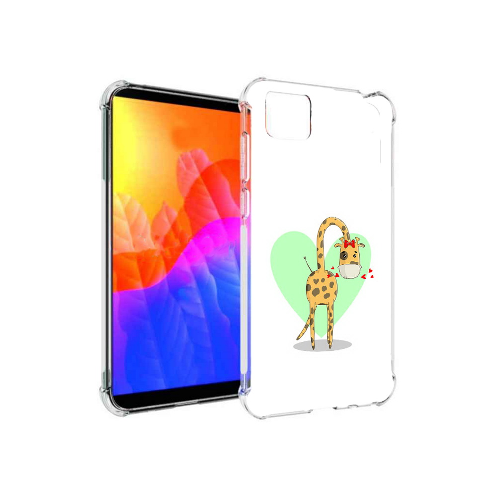 

Чехол MyPads Влюбленный жираф 14 февраля для Honor 9S, Прозрачный, Tocco