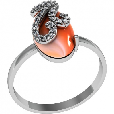 

Кольцо из серебра с фианитом р.  ПРИВОЛЖСКИЙ ЮВЕЛИР 261365-FA11SR, 261365-FA11SR