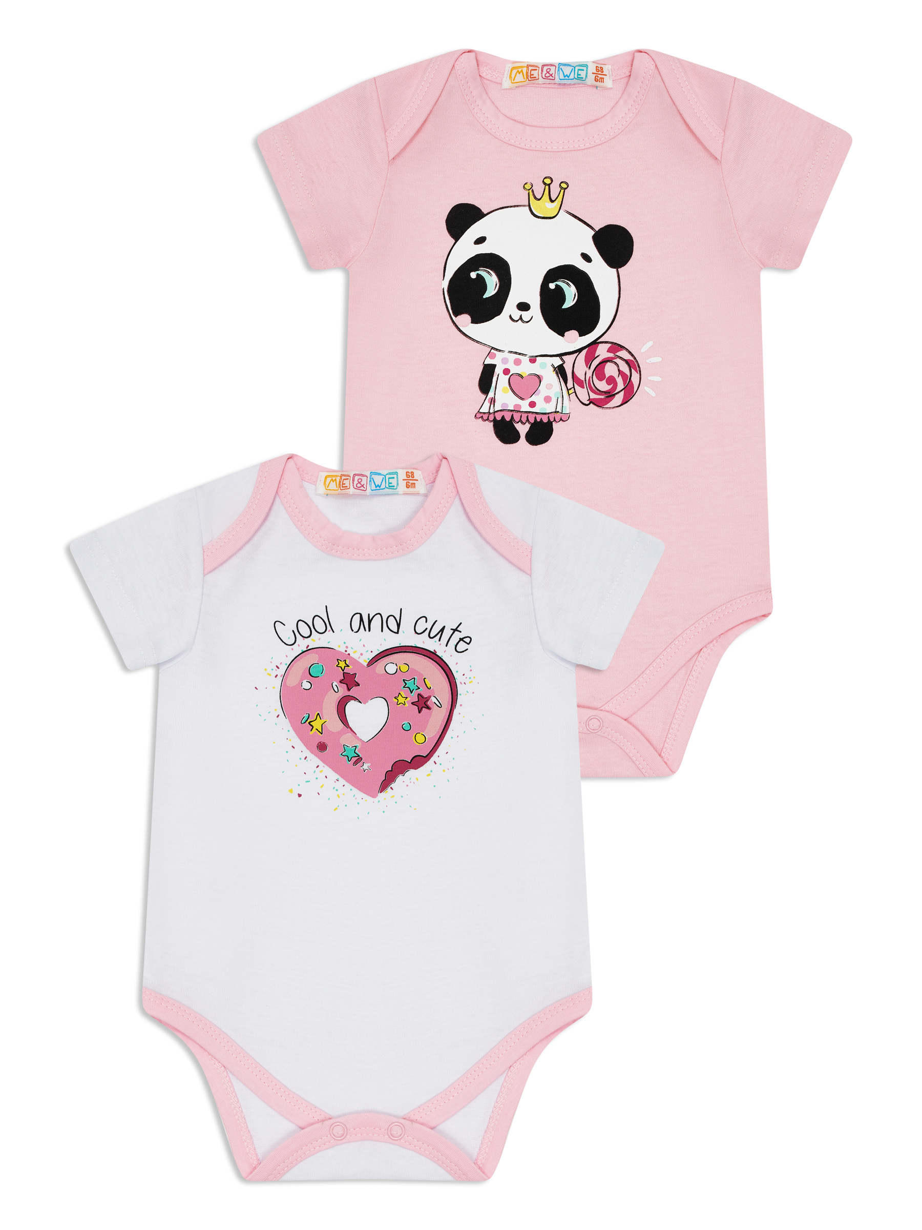 

Боди для новорожденных Me&We NG122-J722-337 Розовый/Белый-62, NG122-J722-337