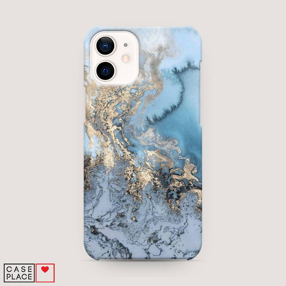 

Пластиковый чехол "Морозная лавина синяя" на Apple iPhone 12 mini, 12620-2
