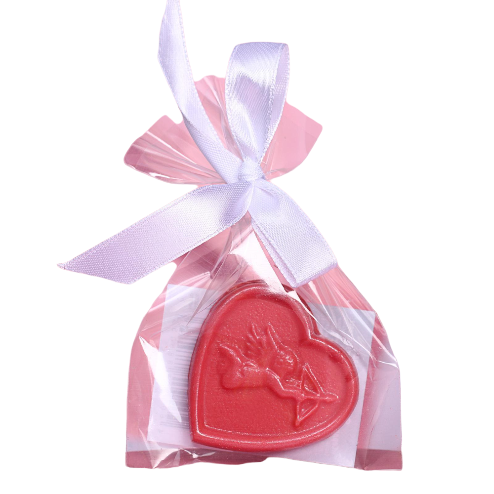 фото Шоколад chocolavie фигурный сердечко с ангелочком рубиновый 7 г