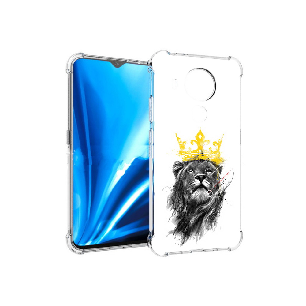 

Чехол MyPads Tocco для Nokia 5.4 король-лев (PT156621.100.391), Прозрачный, Tocco