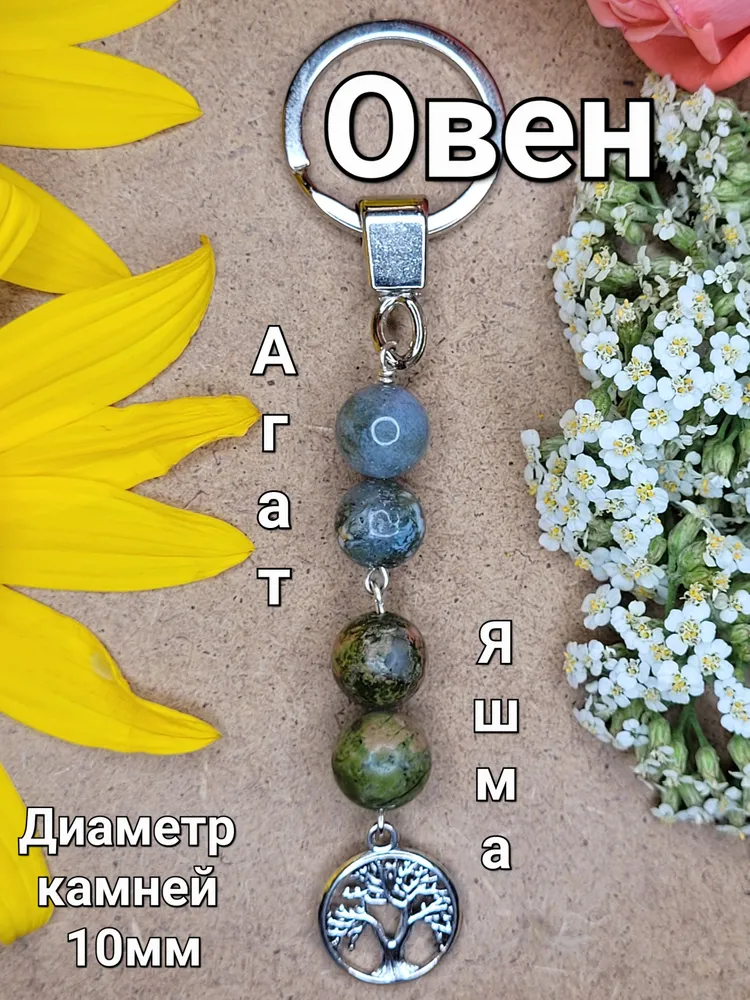 

Брелок унисекс Temerdash 4 камня овен, Разноцветный, 4 камня