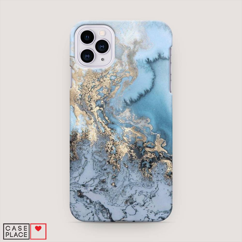 

Пластиковый чехол "Морозная лавина синяя" на Apple iPhone 11 Pro Max, 12220-2