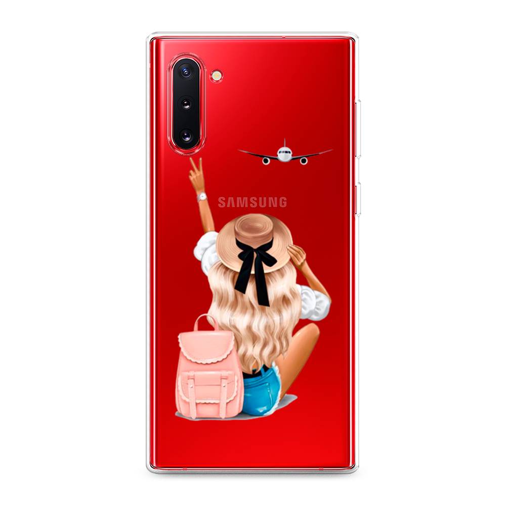 

Чехол Awog на Samsung Galaxy Note 10 "Автостопом самолетом", Разноцветный, 28650-7