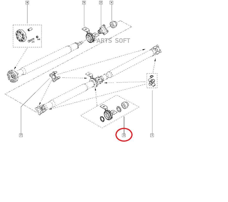 

RENAULT 375252191R Подшипник подвесной RENAULT Master III 1шт