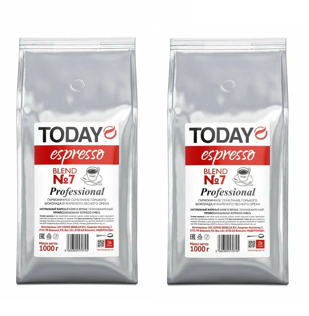 Кофе в зернах Today Blend 7 Espresso, 1000 г