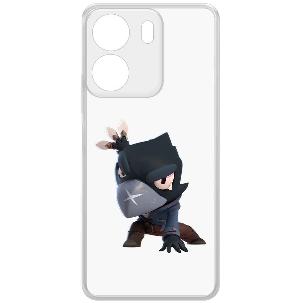 

Чехол-накладка Krutoff Clear Case Brawl Stars-Ворон для Xiaomi Redmi 13C, Прозрачный