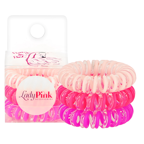 Набор резинок LADY PINK Basic Slinky box 3 шт красный, розовый