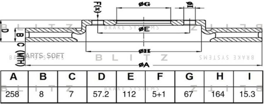 

Диск Тормозной Blitz BS0505