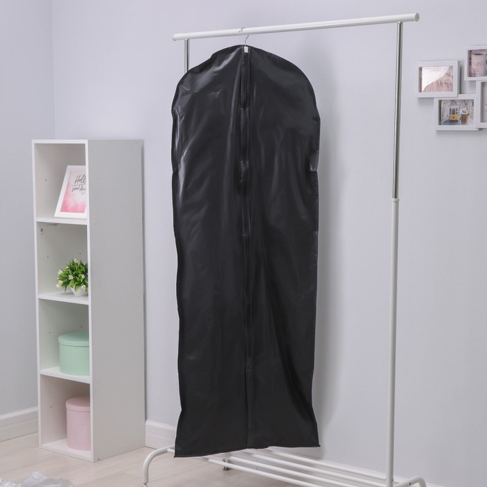 

Чехол для одежды LaDоm, 60x160 см, плотный, PEVA, черный