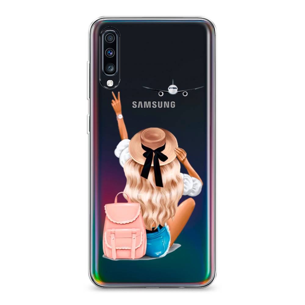 

Чехол Awog на Samsung Galaxy A70 "Автостопом самолетом", Разноцветный, 28150-7