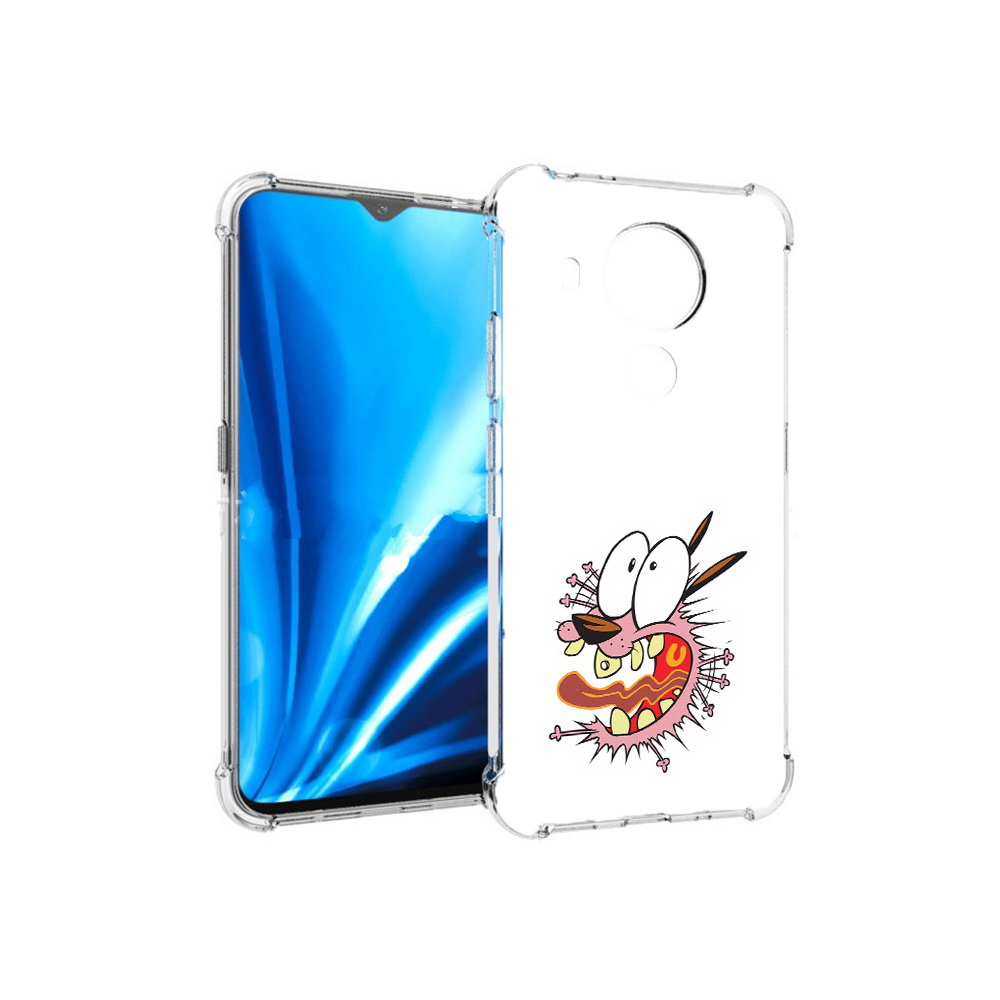 

Чехол MyPads Tocco для Nokia 5.4 испуганный бобик (PT156621.100.381), Прозрачный, Tocco