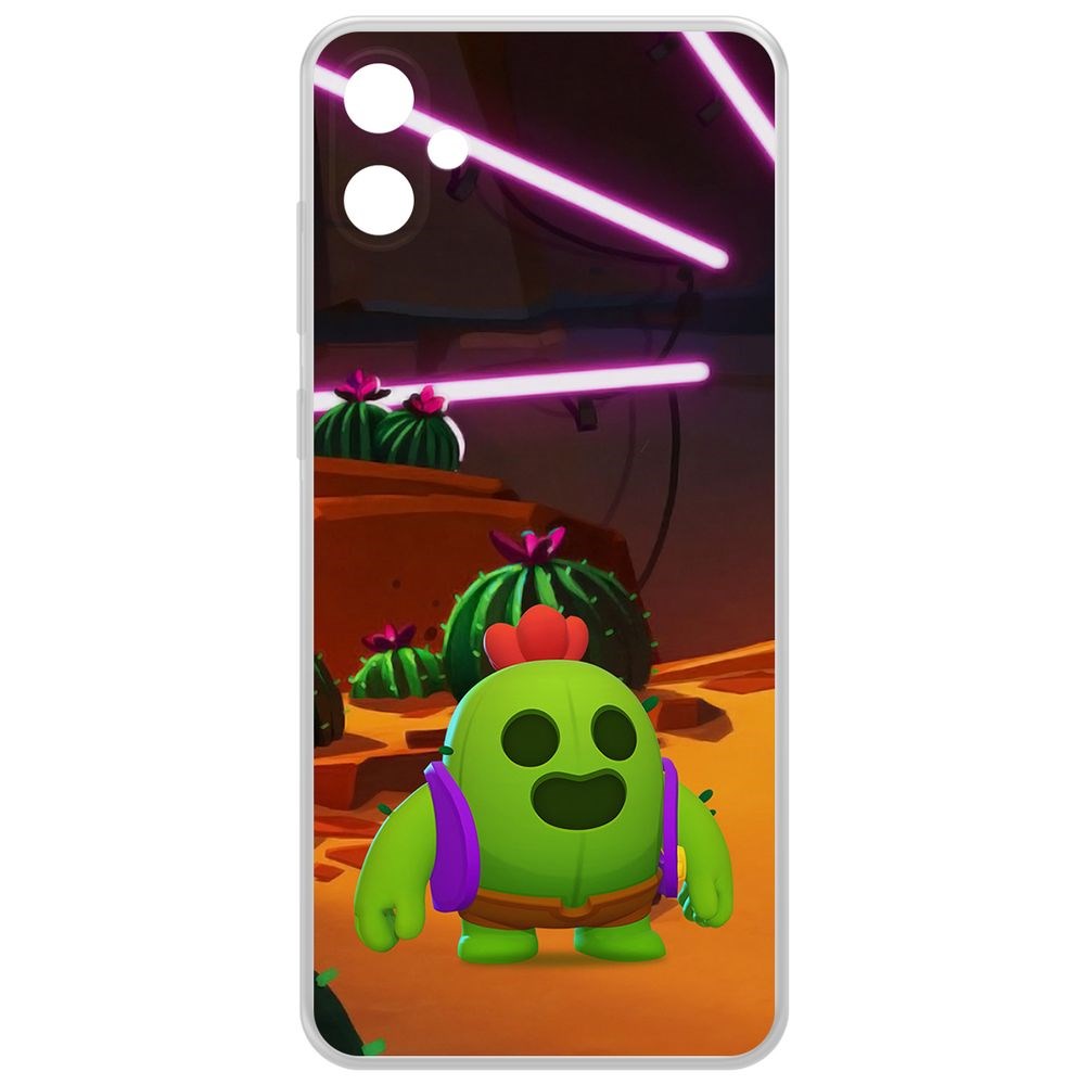 

Чехол-накладка Krutoff Clear Case Brawl Stars-Спайк для Samsung Galaxy A05, Прозрачный