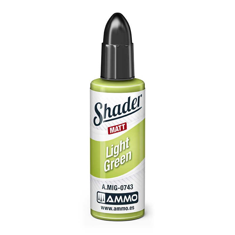 

Акриловая краска Ammo Mig Матовый шейдер Светло-зеленый Matt shader Light Green AMIG0743