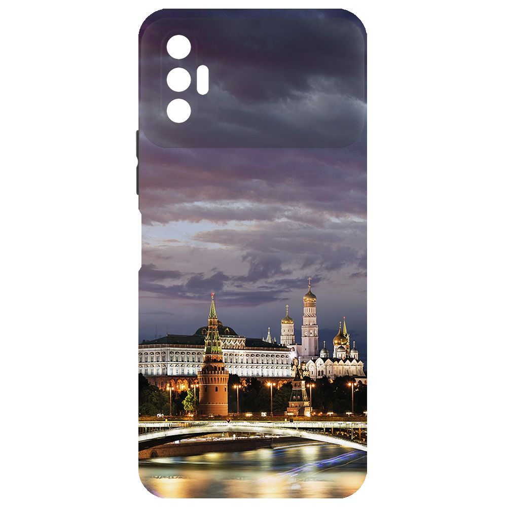 

Чехол-накладка Krutoff Soft Case Россия, Московский Кремль для TECNO Spark 8P черный