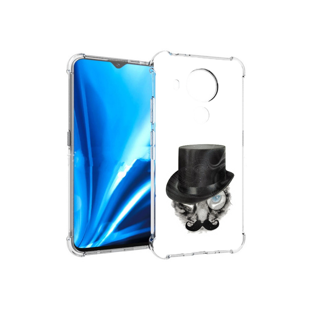 

Чехол MyPads Tocco для Nokia 5.4 интелегентный кот (PT156621.100.378), Прозрачный, Tocco