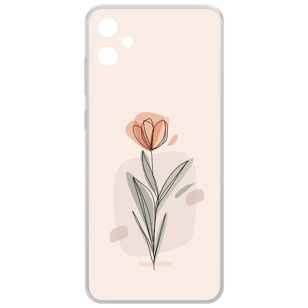 

Чехол-накладка Krutoff Clear Case Тюльпан для Samsung Galaxy A05, Прозрачный