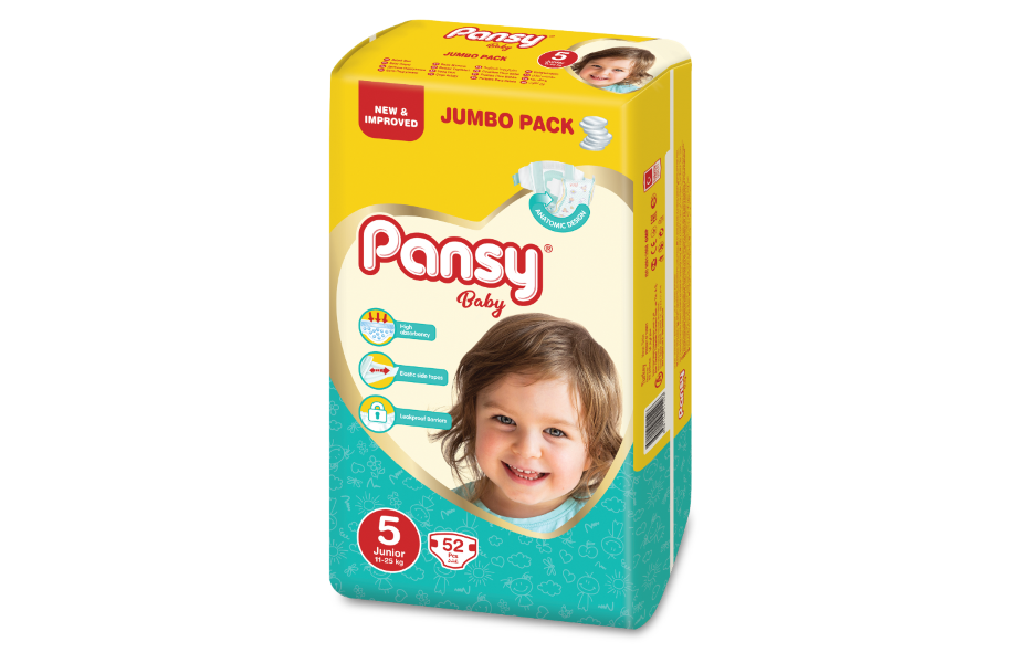 фото Подгузники pansy baby jumbo junior размер 5, 11-25 кг, 52 шт.