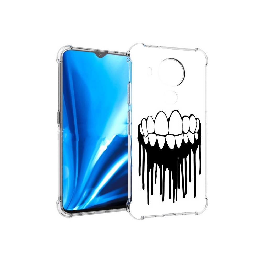 

Чехол MyPads Tocco для Nokia 5.4 зубы (PT156621.100.372), Прозрачный, Tocco