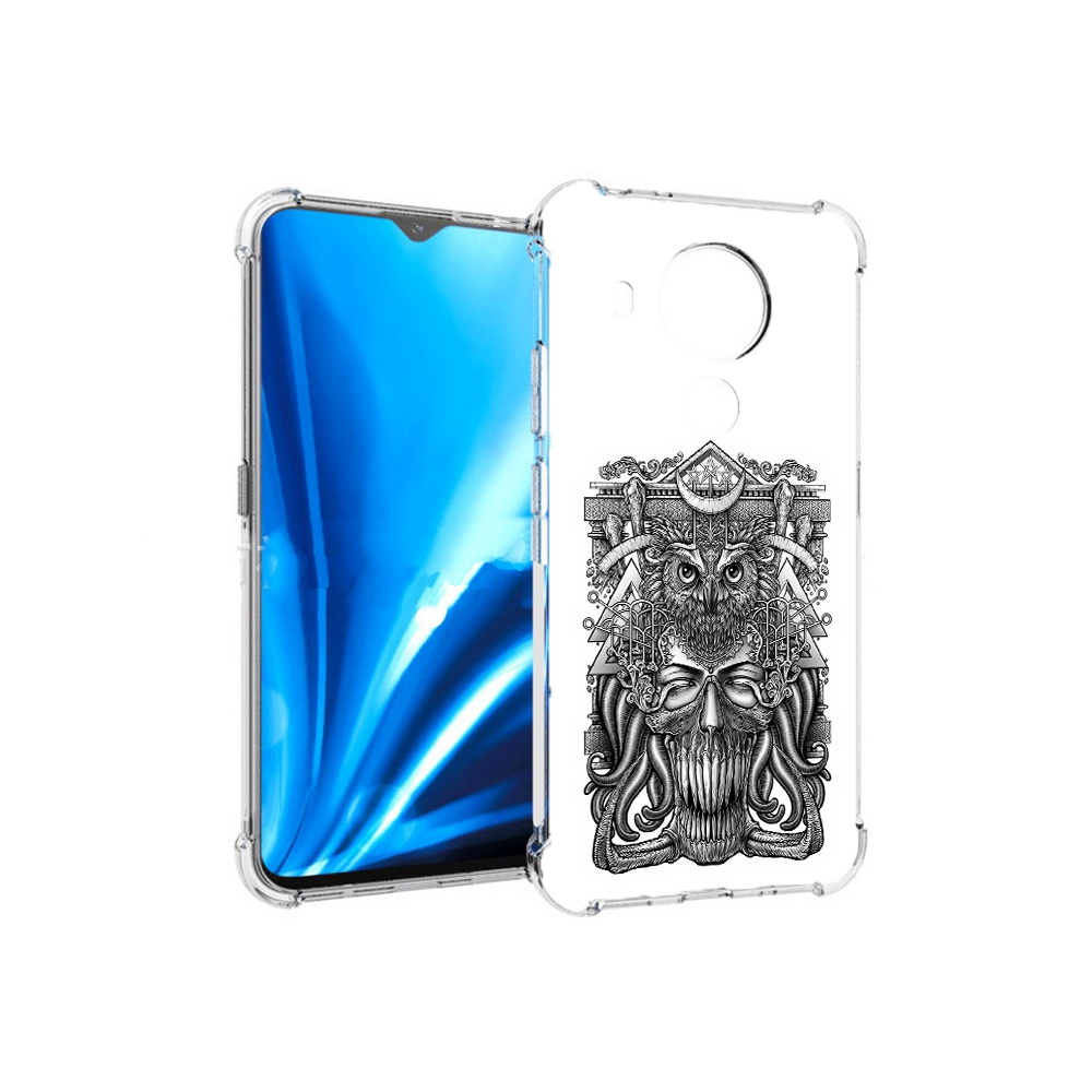 

Чехол MyPads Tocco для Nokia 5.4 зубастая сова (PT156621.100.369), Прозрачный, Tocco