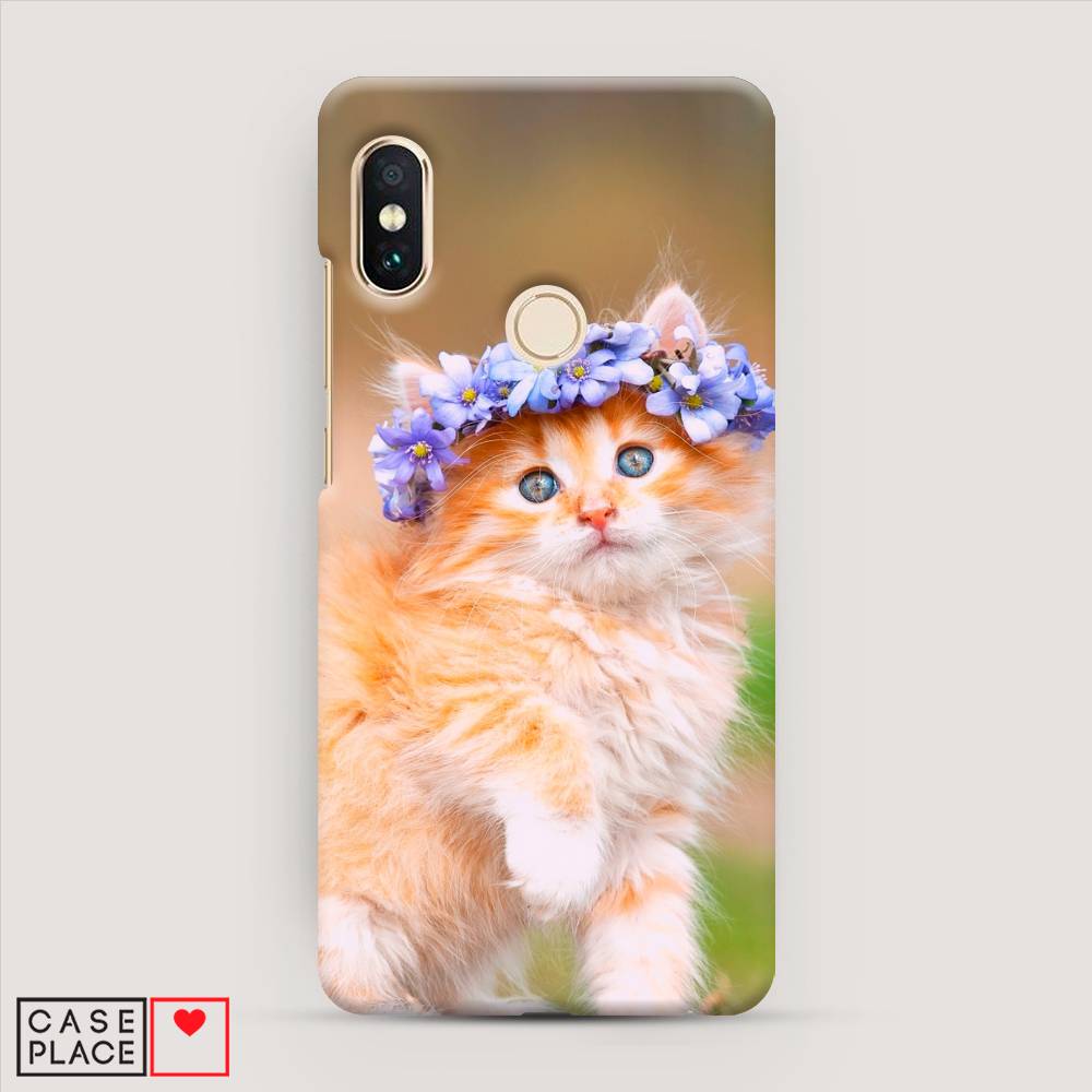 

Пластиковый чехол "Рыжий кот в венке" на Xiaomi Redmi Note 5, 32720-1