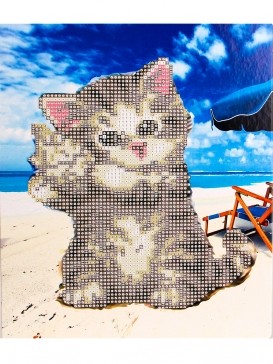 

Алмазная мозаика Рыжий кот Myart Котёнок на море