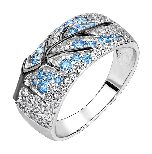 

Кольцо из серебра р. , Kari Jewelry 231241, фианит/эмаль, 231241