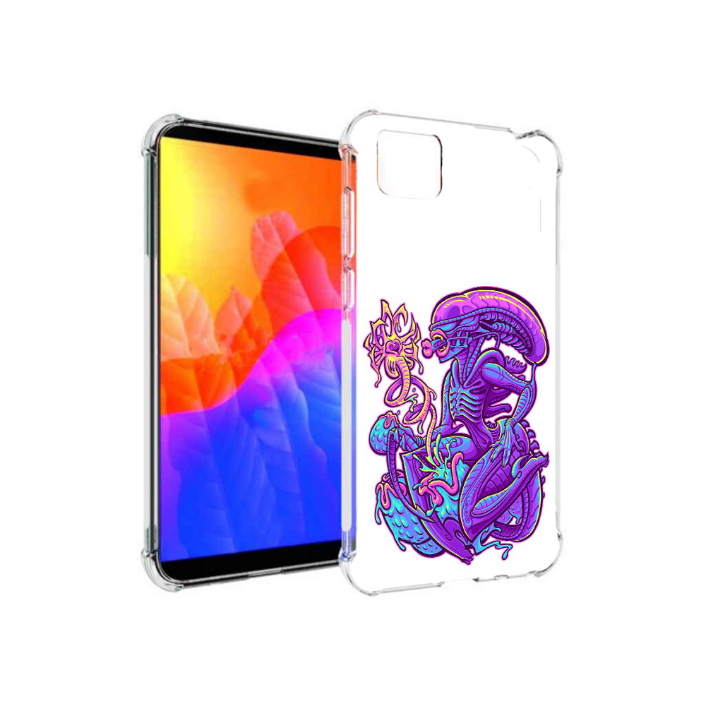 

Чехол MyPads чужой фиолетовый цвет для Honor 9S, Прозрачный, Tocco