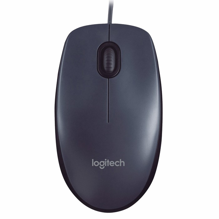 Проводная мышь Logitech M90 серый (10423171)