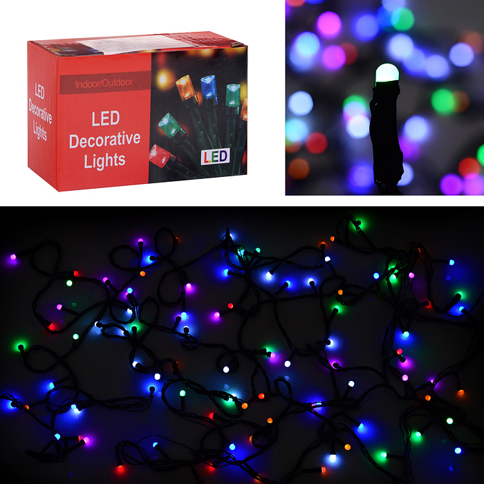 

Световая гирлянда новогодняя Снеговичок S1355 10 м разноцветный/RGB