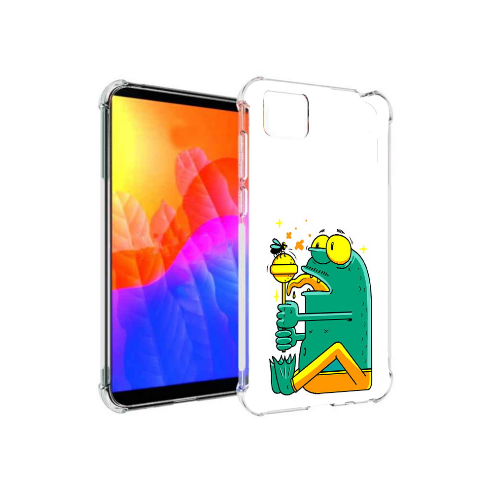

Чехол MyPads Зеленая лягушка с чупа чупсом для Honor 9S, Прозрачный, Tocco