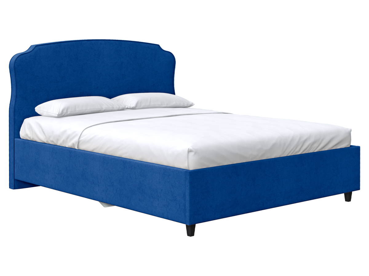 Кровать Первый Мебельный Калипсо Синий велюр 160х200 см с подъемным механизмом 37200₽