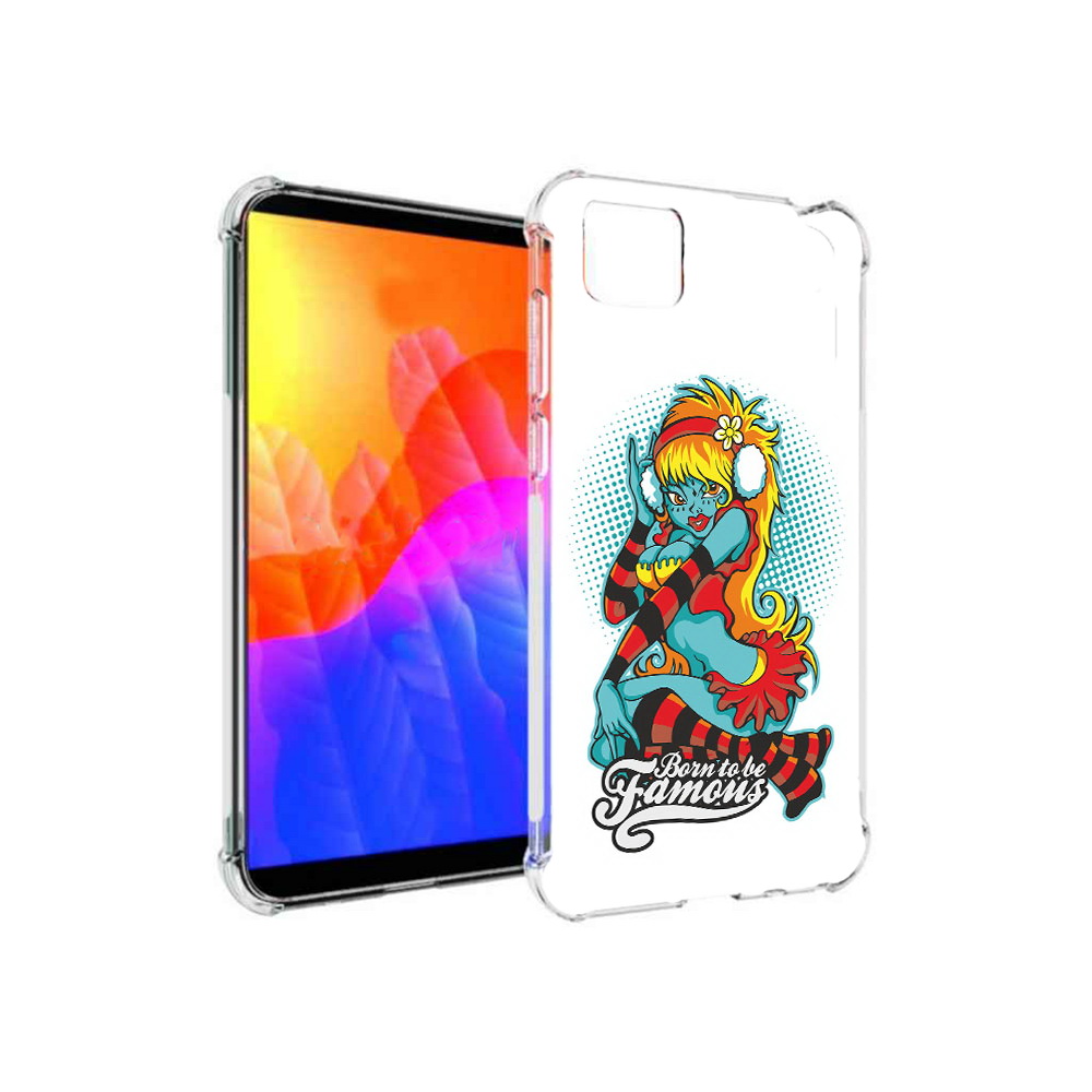 

Чехол MyPads нарисованная девушка в наушниках для Honor 9S, Прозрачный, Tocco