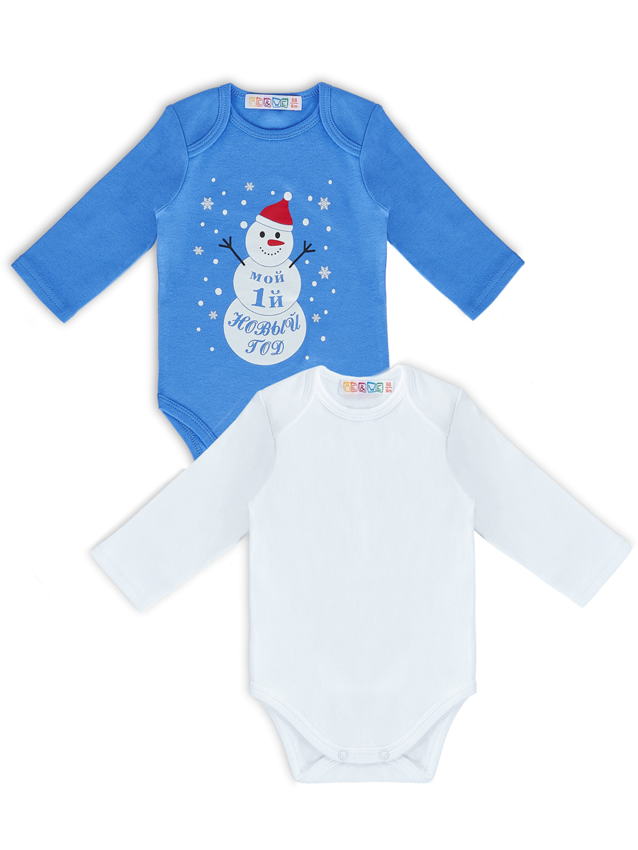 

Боди для новорожденных Me&We NB220-J721-354 Голубой/Белый-68, NB220-J721-354