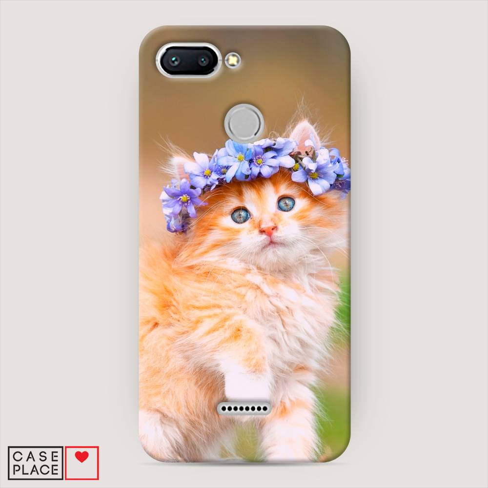 

Пластиковый чехол "Рыжий кот в венке" на Xiaomi Redmi 6