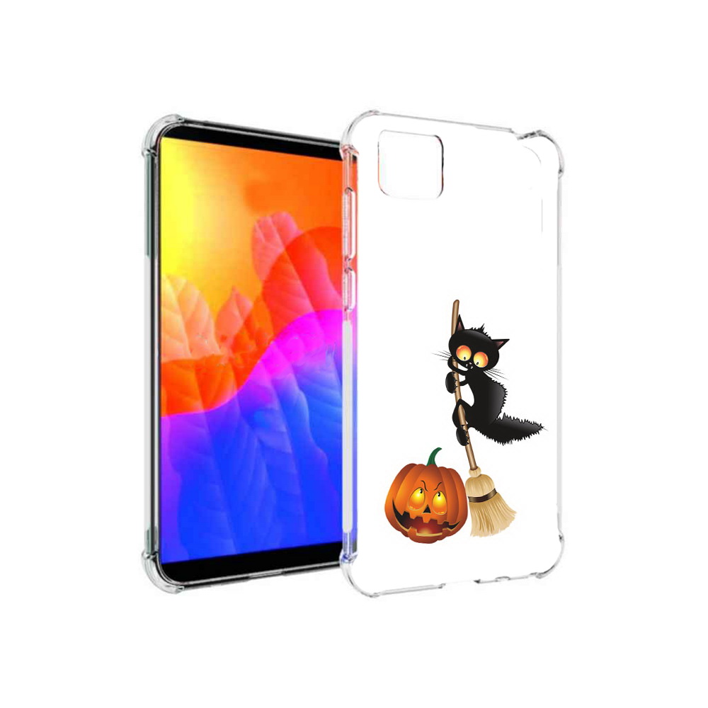 

Чехол MyPads хэлуинский котик для Honor 9S (DUA-LX9), Прозрачный, Tocco