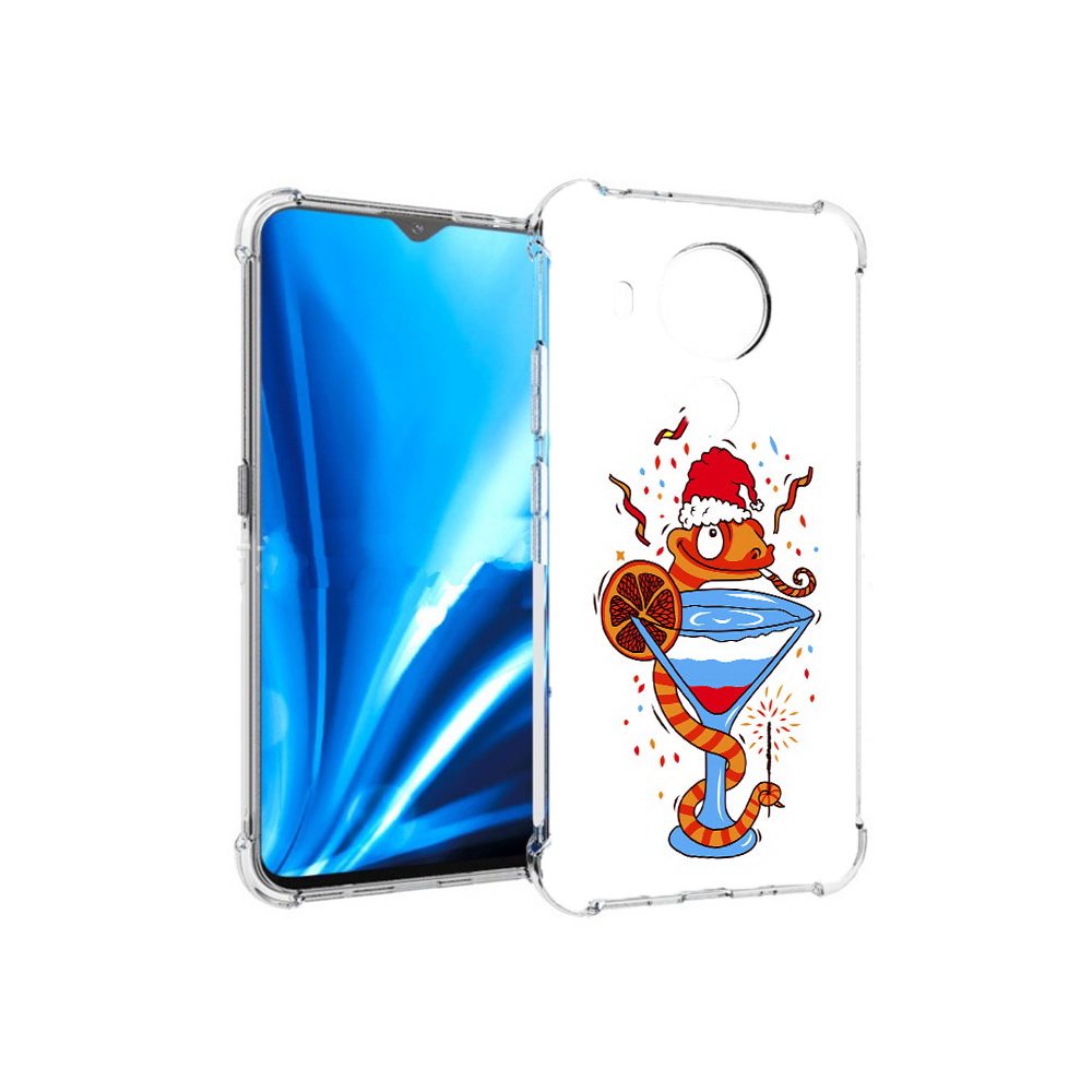 

Чехол MyPads Tocco для Nokia 5.4 змейка (PT156621.100.364), Прозрачный, Tocco