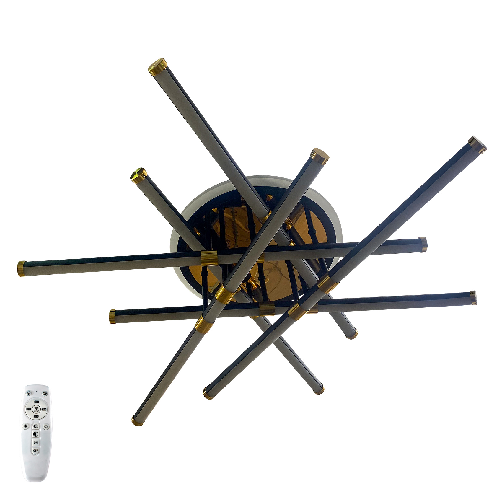 

Люстра потолочная светодиодная Studio Led SL9936D&S RGB Black+Gold