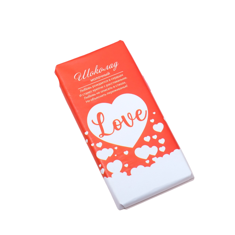 Шоколад молочный Love белое сердце 100 г