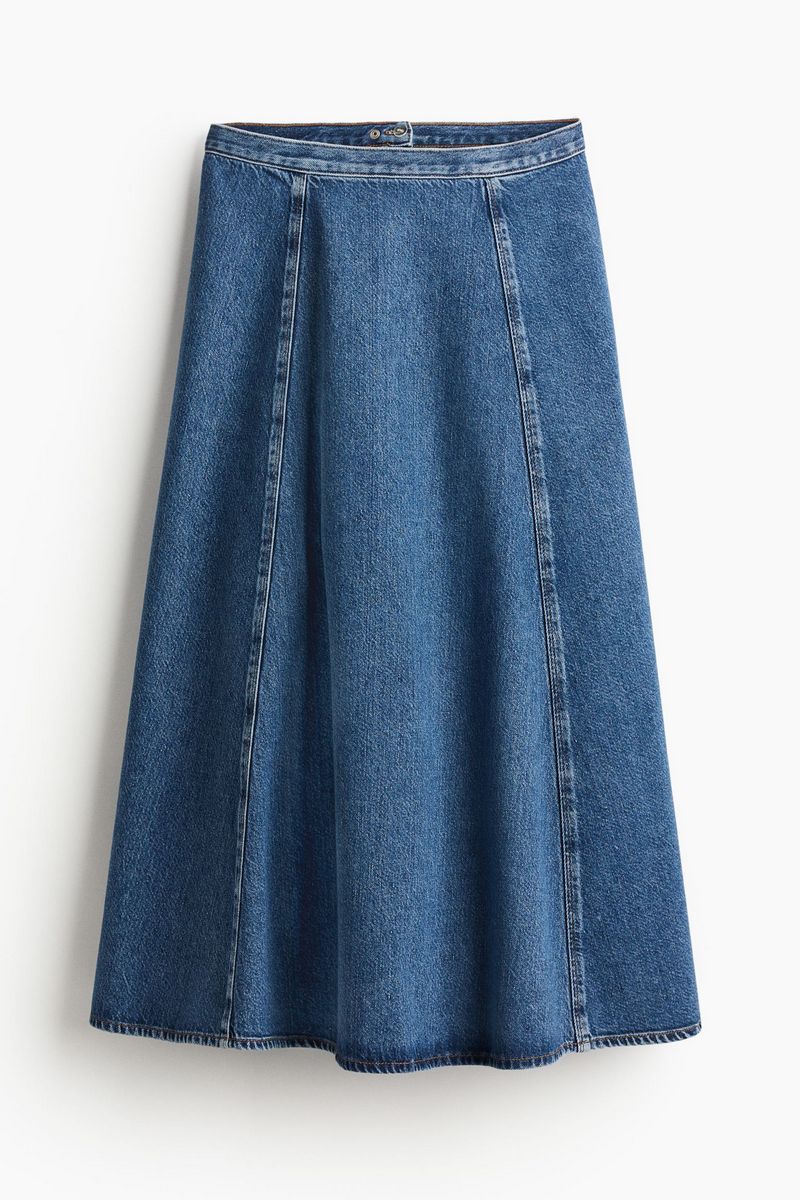 

Юбка женская H&M 1227390 синяя 36 EU, Синий, 1227390