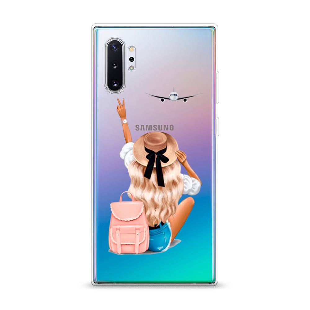 

Чехол Awog на Samsung Galaxy Note 10 + "Автостопом самолетом", Разноцветный, 28550-7