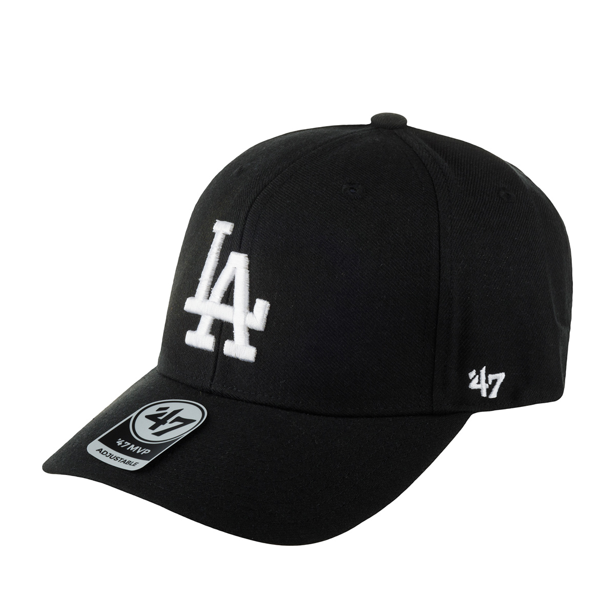 Бейсболка унисекс 47 BRAND B-MVP12WBV-BKW Los Angeles Dodgers MLB черная, one size