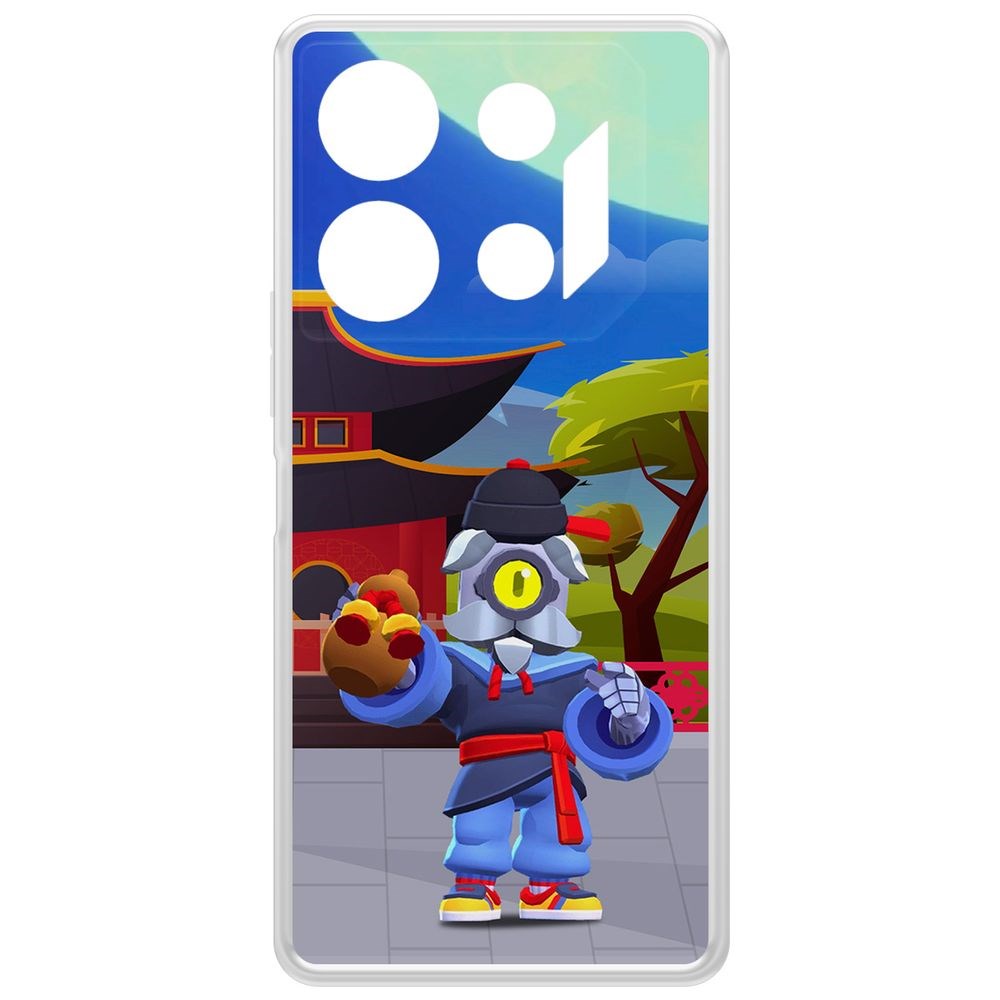 

Чехол-накладка Krutoff Clear Case Brawl Stars-Великий Мастер Барли для INFINIX GT 10 Pro, Прозрачный