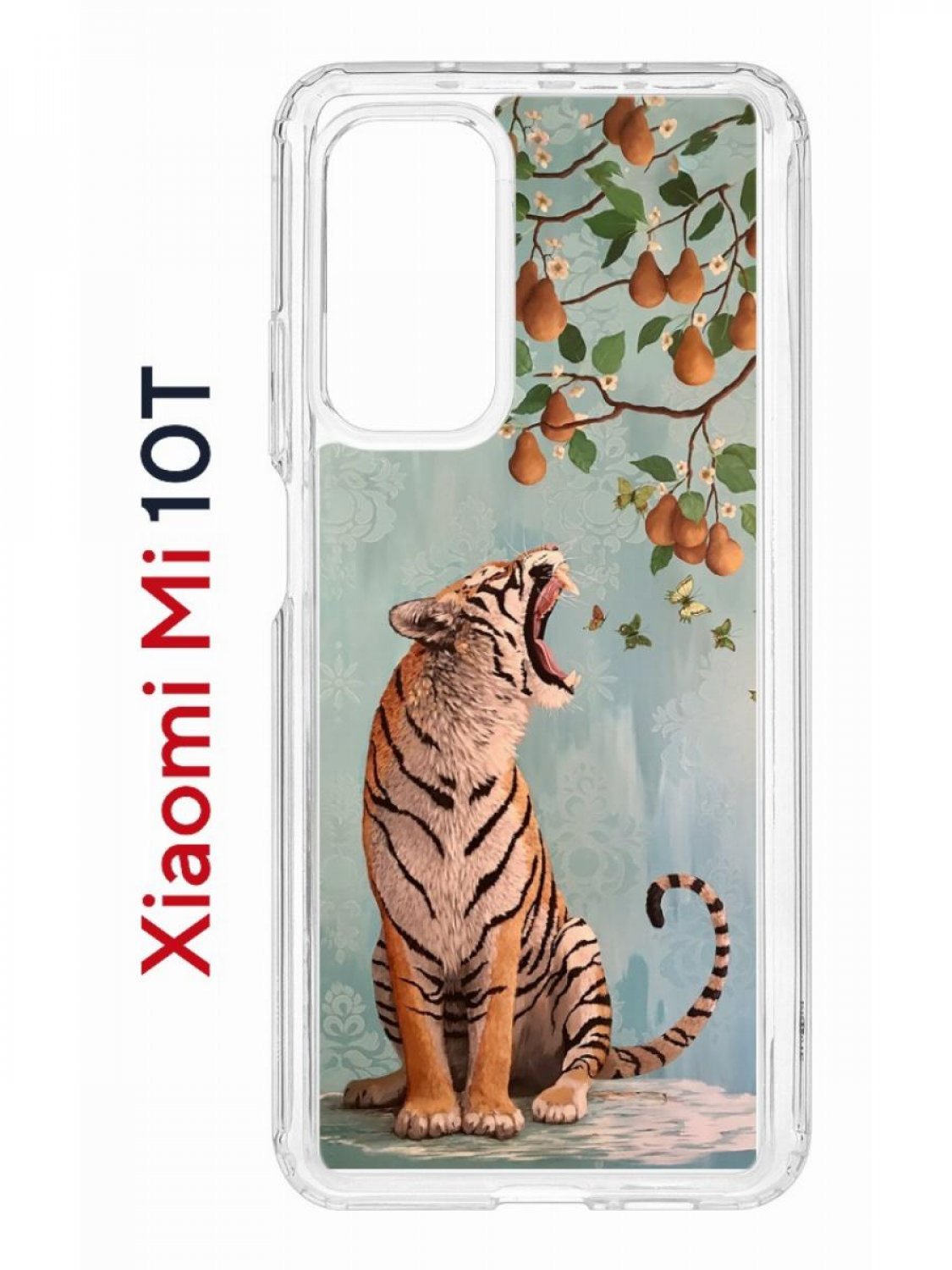 

Чехол на Xiaomi Mi 10T/Mi 10T Pro Kruche Print Тигр под деревом,противоударный бампер, Прозрачный;голубой;оранжевый;коричневый, Ксиоми Ми 10Т,Ми 10Т Про