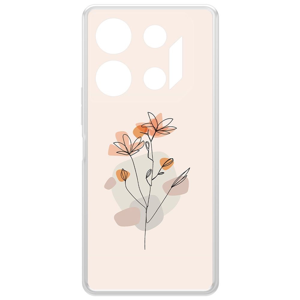 

Чехол-накладка Krutoff Clear Case Ромашки для INFINIX GT 10 Pro, Прозрачный