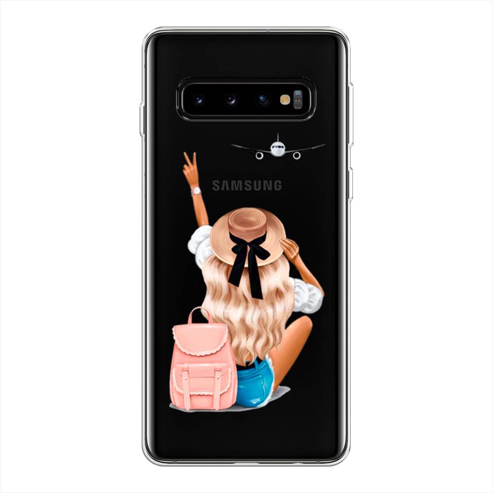 

Чехол Awog на Samsung Galaxy S10 + "Автостопом самолетом", Разноцветный, 27150-7